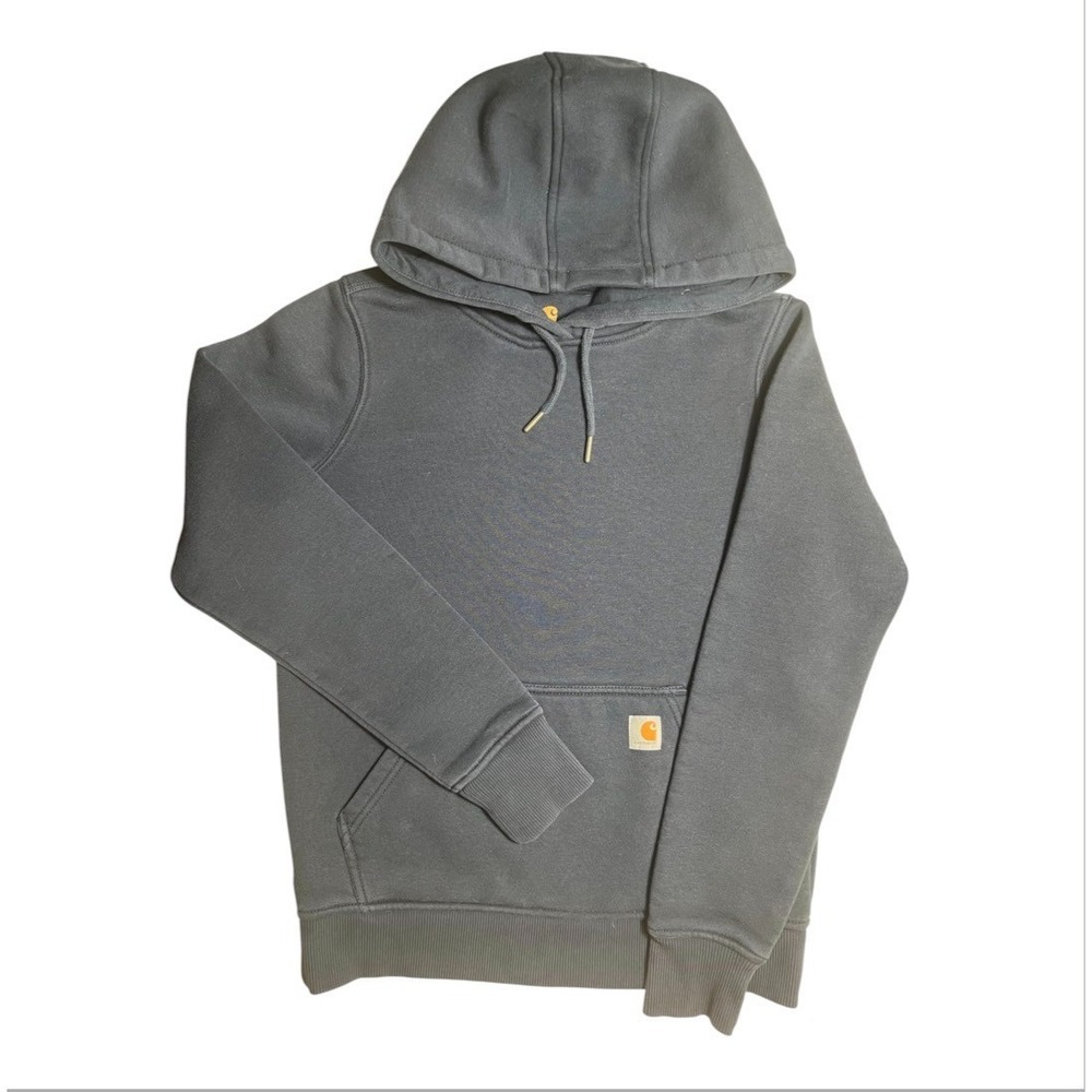 Carhartt Womens Sz XS Relaxed Fit Clarksburg Hoodie Navy Blue Pullover-2199